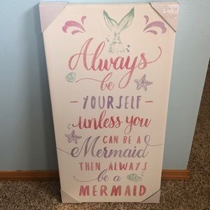 Canvas Mermaid Sign